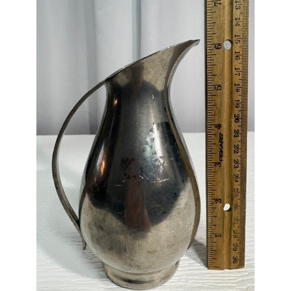 Vintage Royal Holland Pewter K.M.D. Tiel Pitcher Daalderop Holland 6.5" S0046 - Picture 5 of 8